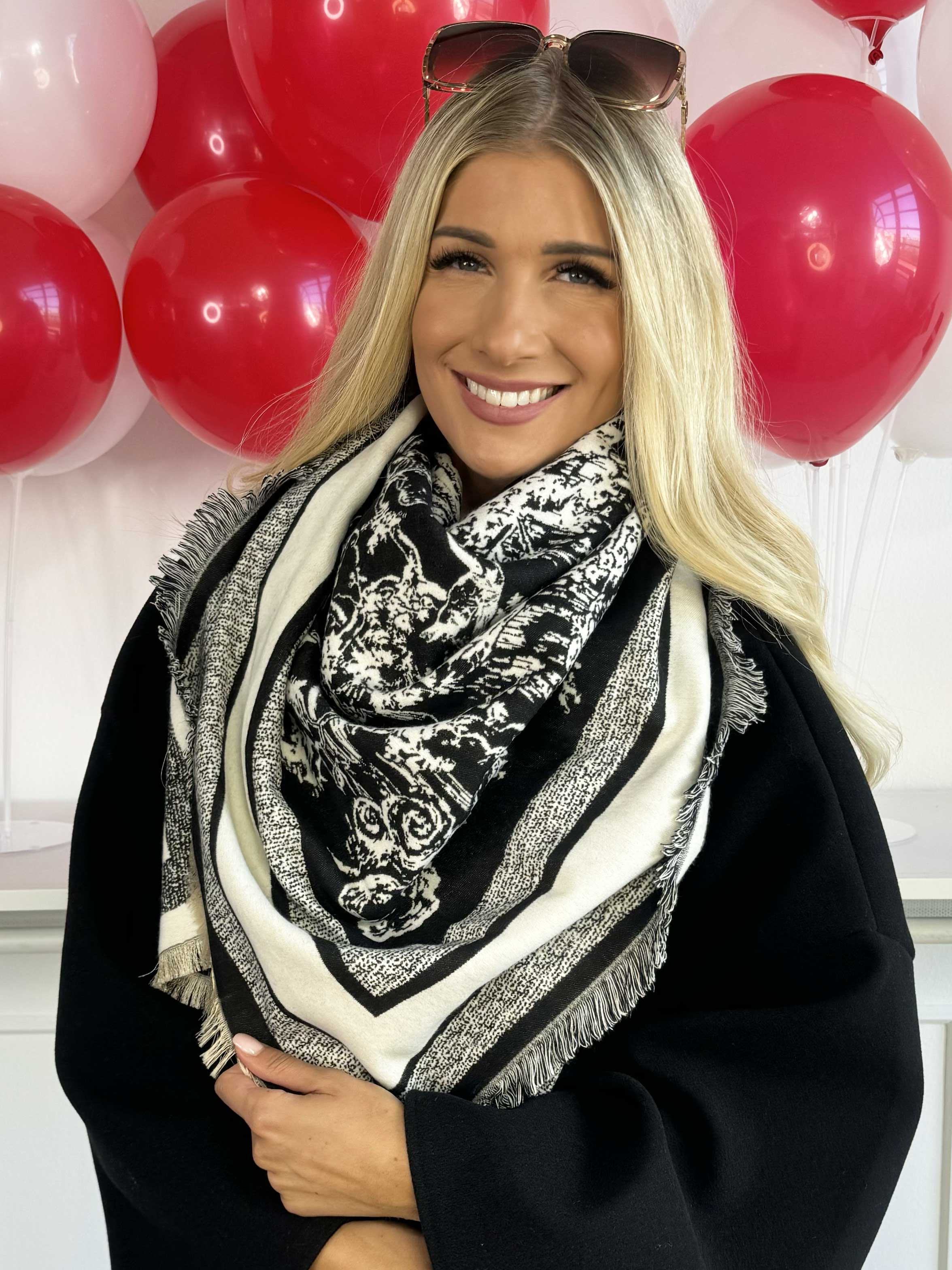 Tatiana - Mycket mjuk mönstrad scarf